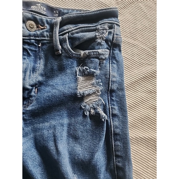Women's Hollister High Rise Slim Straight Distressed Jeans 24 X 28 0 R - Picture 4 of 8